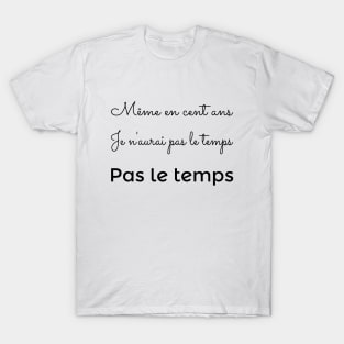 Je n'aurai pas le temps, Michel Fugain (1967) - French song lyrics - black T-Shirt